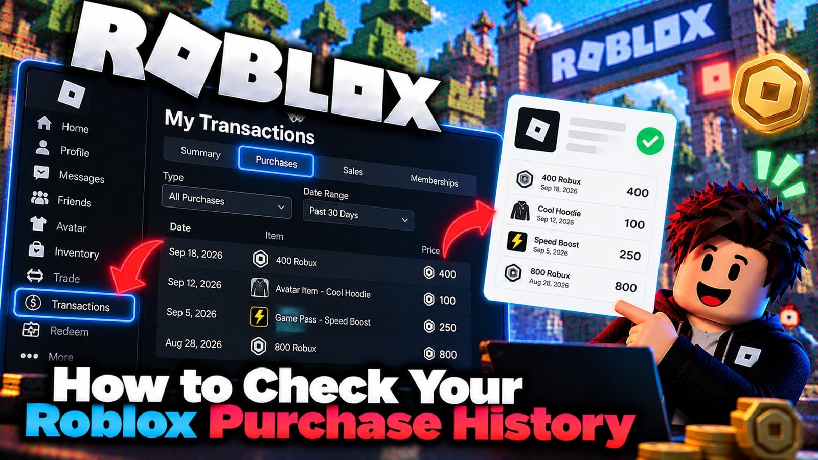 How to Check Your Roblox Purchase History