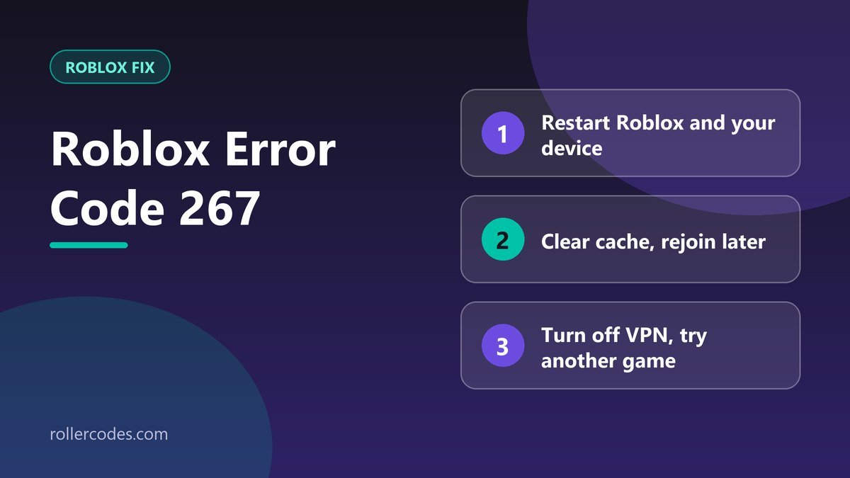 Roblox error code 267: top three fixes Roblox error code 267: top three fixes