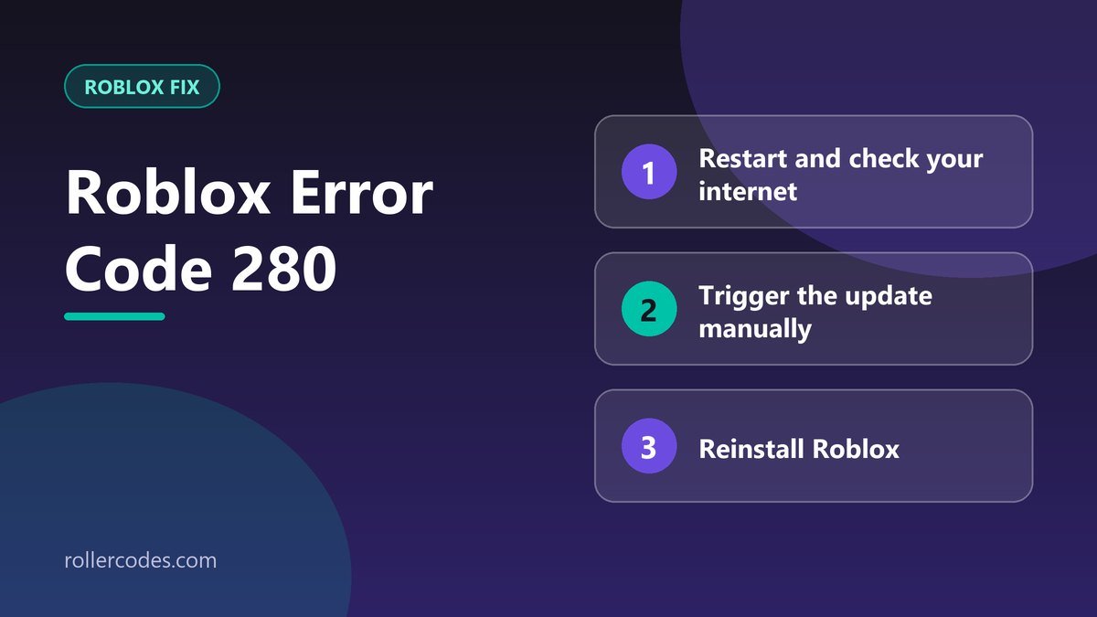 Roblox error code 280: top three fixes Roblox error code 280: top three fixes