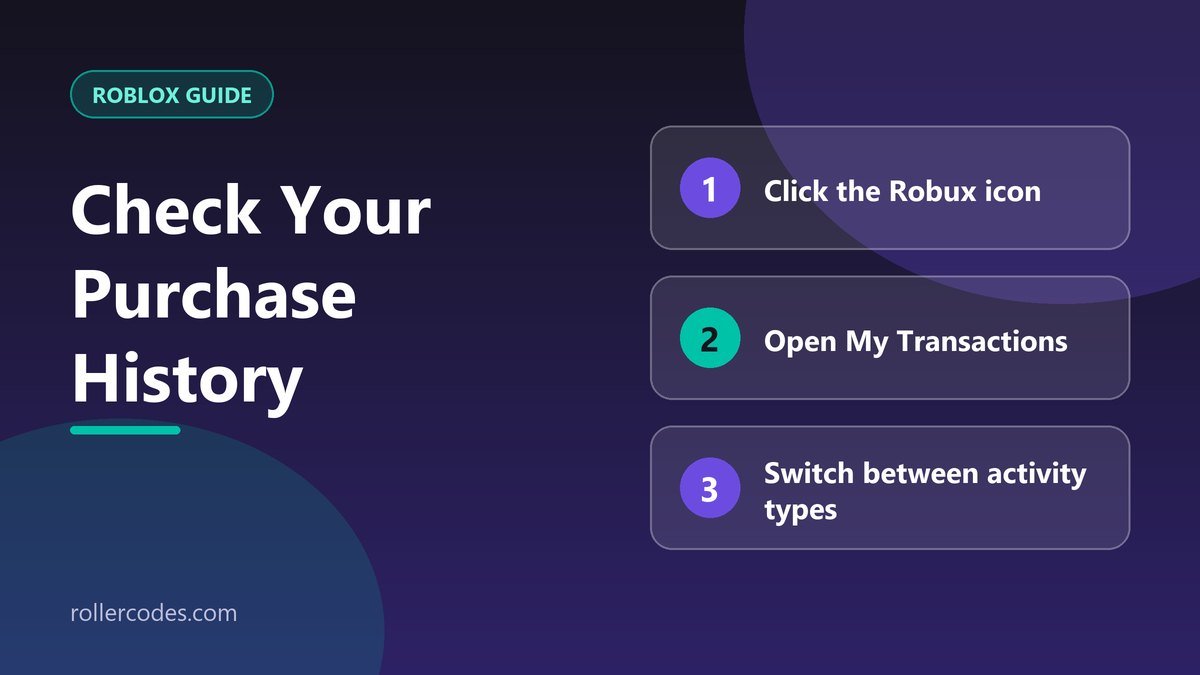 How to check your Roblox purchase history: three-step overview